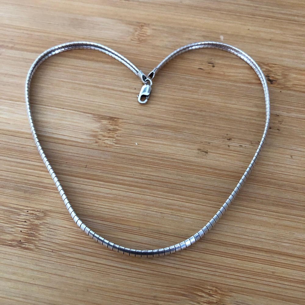 $98 Unique Italian Designer Estate Flex Collar Chain   Marked ITALY 925 MILOR - Picture 4 of 9